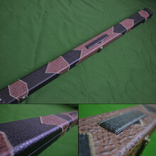 Hard Case Retro Style 3/4 Snooker Cue Case In Light and Dark Brown