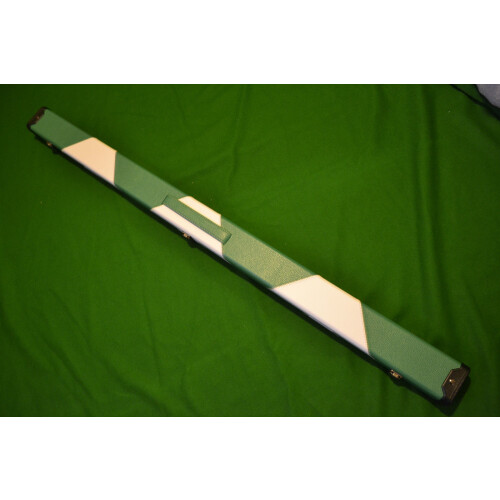 Handmade 3/4 Patch Style Snooker Cue Case in Green and White 1