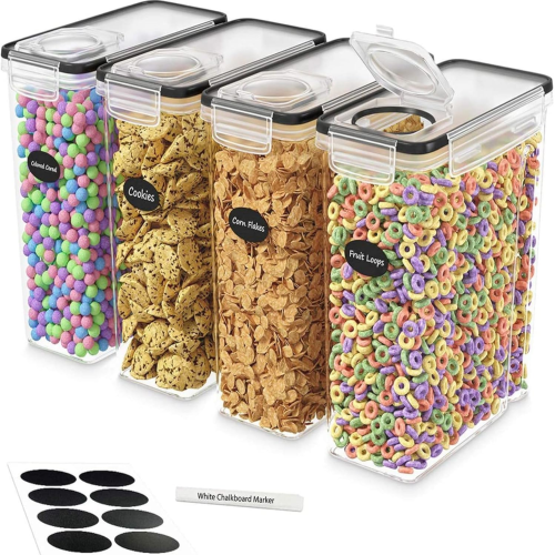 (4 Pack ) 4L Cereal Storage Containers Airtight BPA Free