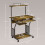 Homcom HOMCOM Rolling Computer Desk with Keyboard Tray Storage Shelves Rustic Brown 8