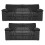 (Black) Delta Fullback Cord 3 + 2 Sofa Suite Set 1