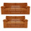 (Orange) Delta Fullback Cord 3 + 2 Sofa Suite Set 1