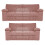 (Pink) Delta Fullback Cord 3 + 2 Sofa Suite Set 1