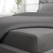 (Single) Anti-Allergy 25cm Fitted Bedsheet- Charcoal