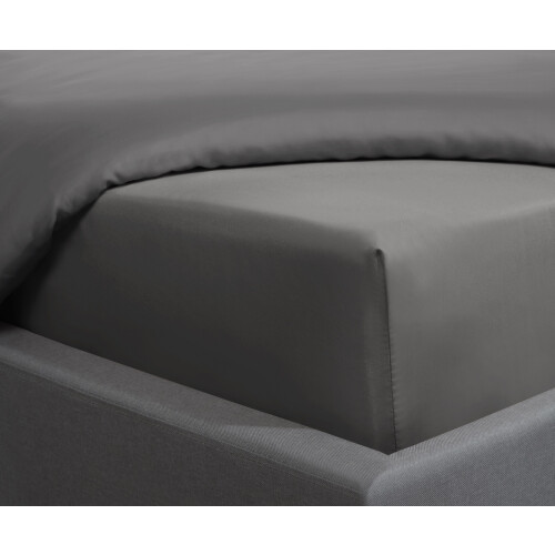 (Single) Anti-Allergy 25cm Fitted Bedsheet- Charcoal 2