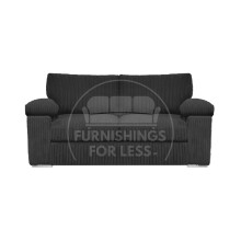 (Black, 2 Seater) Delta Fullback Cord Corner Sofa Range