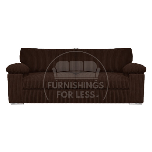 (Chocolate, 3 Seater) Delta Fullback Cord Corner Sofa Range