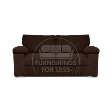 (Chocolate, 2 Seater) Delta Fullback Cord Corner Sofa Range