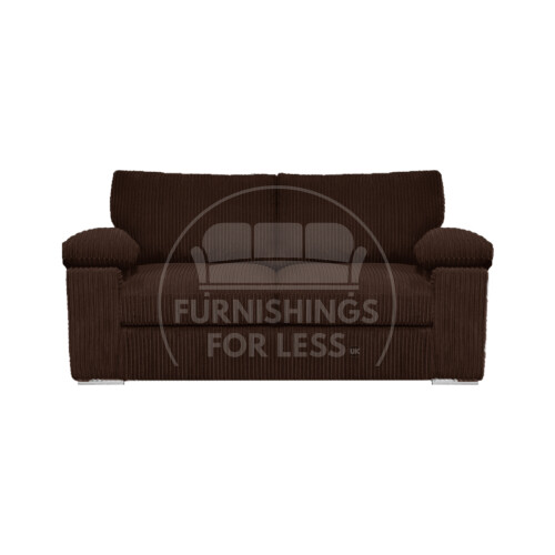 (Chocolate, 2 Seater) Delta Fullback Cord Corner Sofa Range
