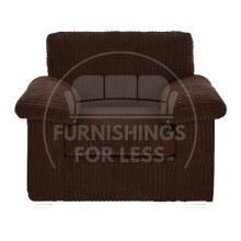 (Chocolate, Armchair) Delta Fullback Cord Corner Sofa Range