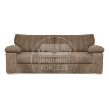 (Coffee, 3 Seater) Delta Fullback Cord Corner Sofa Range