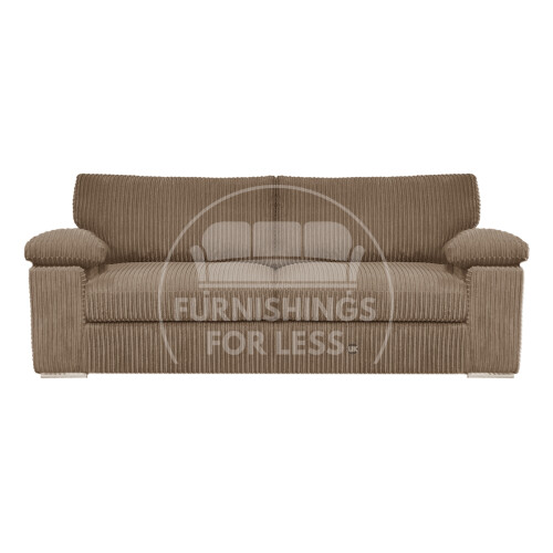 (Coffee, 3 Seater) Delta Fullback Cord Corner Sofa Range