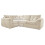 (Cream, 4 Seater Left Hand Facing Corner) Delta Fullback Cord Corner Sofa Range 1