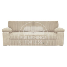(Cream, 3 Seater) Delta Fullback Cord Corner Sofa Range