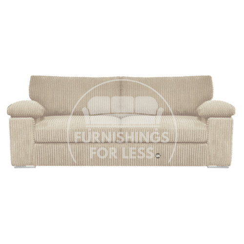 (Cream, 3 Seater) Delta Fullback Cord Corner Sofa Range