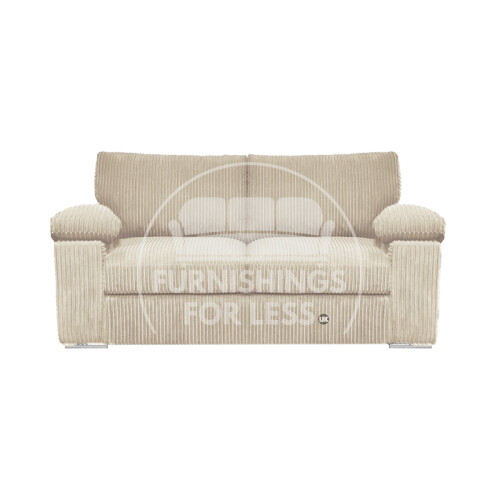 (Cream, 2 Seater) Delta Fullback Cord Corner Sofa Range