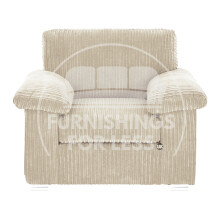 (Cream, Armchair) Delta Fullback Cord Corner Sofa Range