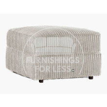 (Cream, Footstool) Delta Fullback Cord Corner Sofa Range