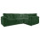 (Green, 4 Seater Right Hand Facing Corner) Delta Fullback Cord Corner Sofa Range 1