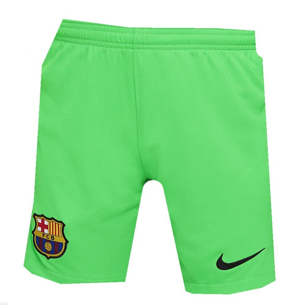 (Medium Boys (10-12 Years)) Barcelona Kids Away Goalkeeper Shorts 2021/22