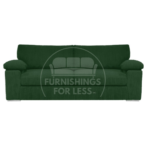 (Green, 3 Seater) Delta Fullback Cord Corner Sofa Range