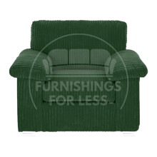 (Green, Armchair) Delta Fullback Cord Corner Sofa Range
