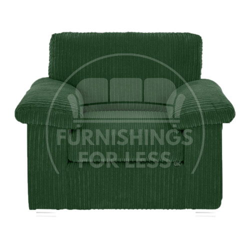 (Green, Armchair) Delta Fullback Cord Corner Sofa Range