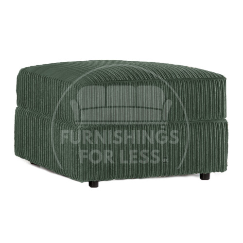 (Green, Footstool) Delta Fullback Cord Corner Sofa Range