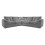 (Grey, 5 Seater Symmetrical Corner) Delta Fullback Cord Corner Sofa Range 1