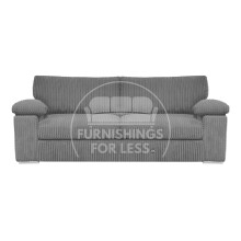 (Grey, 3 Seater) Delta Fullback Cord Corner Sofa Range