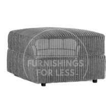 (Grey, Footstool) Delta Fullback Cord Corner Sofa Range