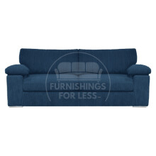 (Marine Blue, 3 Seater) Delta Fullback Cord Corner Sofa Range