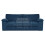 (Marine Blue, 3 Seater) Delta Fullback Cord Corner Sofa Range 1
