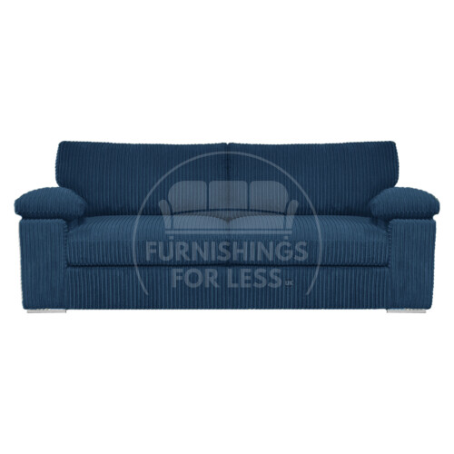 (Marine Blue, 3 Seater) Delta Fullback Cord Corner Sofa Range