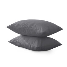 (Grey Pillowcase 2-Pack) Grey Fitted Sheet Bed Sheets Single Double King