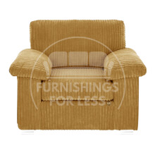 (Mustard, Armchair) Delta Fullback Cord Corner Sofa Range