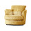 (Mustard, Swivel Chair) Delta Fullback Cord Corner Sofa Range 1
