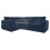 (Navy Blue, 4 Seater Left Hand Facing Corner) Delta Fullback Cord Corner Sofa Range 1