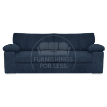 (Navy Blue, 3 Seater) Delta Fullback Cord Corner Sofa Range