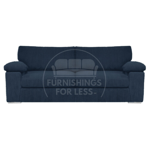 (Navy Blue, 3 Seater) Delta Fullback Cord Corner Sofa Range