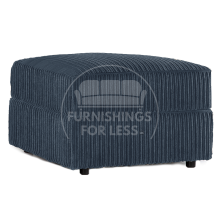 (Navy Blue, Footstool) Delta Fullback Cord Corner Sofa Range