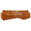 (Orange, 4 Seater Right Hand Facing Corner) Delta Fullback Cord Corner Sofa Range 1