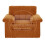 (Orange, Armchair) Delta Fullback Cord Corner Sofa Range 1