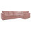 (Pink, 5 Seater Right Hand Facing Corner) Delta Fullback Cord Corner Sofa Range 1