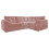 (Pink, 4 Seater Right Hand Facing Corner) Delta Fullback Cord Corner Sofa Range 1