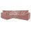(Pink, 4 Seater Left Hand Facing Corner) Delta Fullback Cord Corner Sofa Range 1