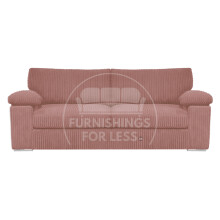 (Pink, 3 Seater) Delta Fullback Cord Corner Sofa Range