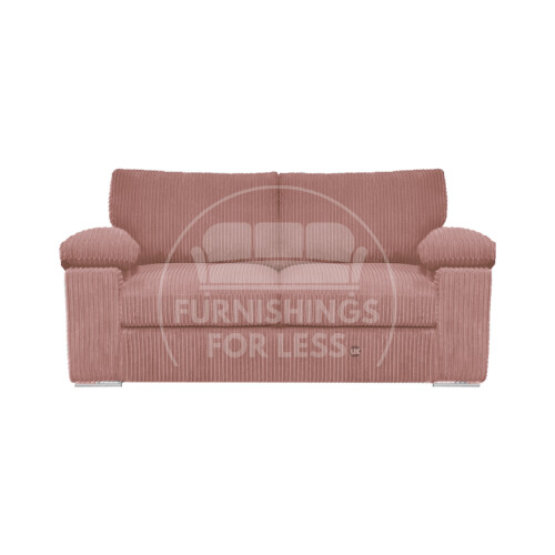 (Pink, 2 Seater) Delta Fullback Cord Corner Sofa Range