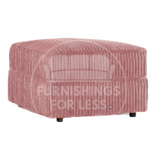(Pink, Footstool) Delta Fullback Cord Corner Sofa Range