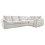 (Silver, 5 Seater Right Hand Facing Corner) Delta Fullback Cord Corner Sofa Range 1